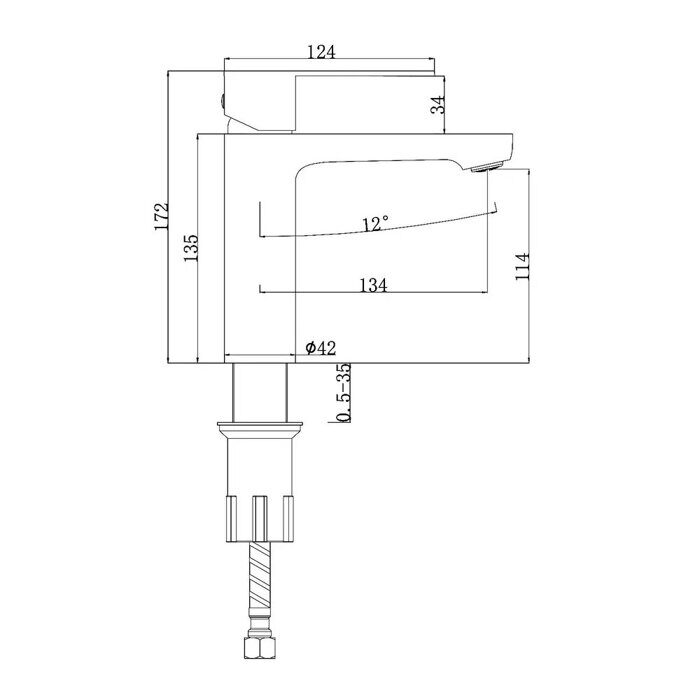 S222.10.06 Splenka Смеситель для умывальника, черный