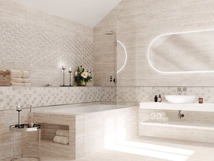 Ascoli Grey напольная плитка серо-бежевая матовая 42х42см Azori