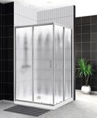 BelBagno UNO-195-AH-2-100/80-CH-CR душевой уголок 100х80х195 см, дверь раздвижная, стекло шиншила, профиль хром