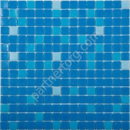 Голубая стеклянная растяжка мозаика Econom series COV09-1 голубой пол