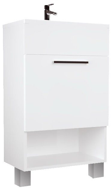 July 50Н тумба 1д. с раковиной напольная белая