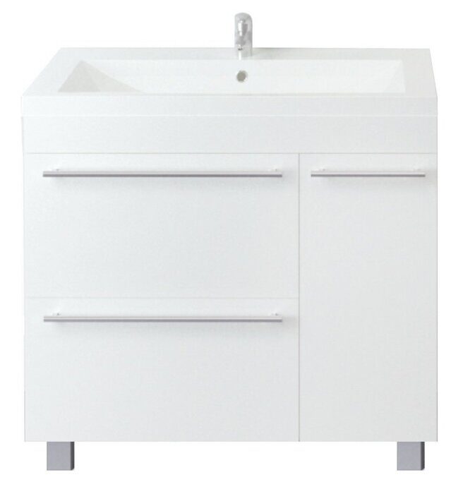 Соната 90Н тумба 1д, 2я напольная белая