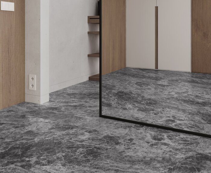 Bohemian ash темно-серый матовый карвинг керамогранит 60x60см Laparet LP6060G0121R