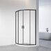 Veconi RV01B-100-01-C7 душевой угол, 100х100x195 см, дверь раздвижная, профиль черный
