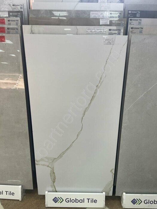 Majestic белый мрамор керамогранит матовый 120х60 Global Tile