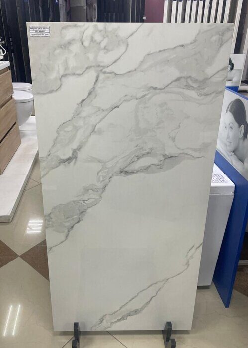 Epsilon tile Calacatta Aura grey полированный керамогранит 60х120см