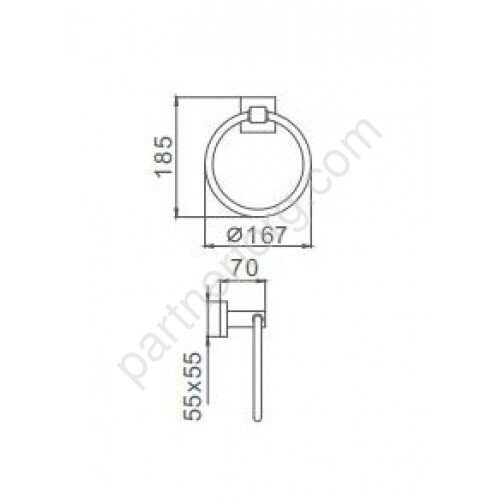 Frap F30304 полотенцедержатель сатин