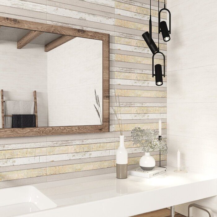 Scandi Style Grey декор цветной полуматовый sugar-эффект 31х63см Azori