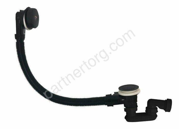 Luxe 600 ФКб слив-перелив для ванны черный матовый Marca One