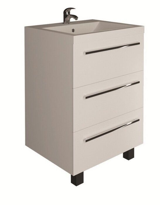 Соната 75Н тумба 3я напольная белая