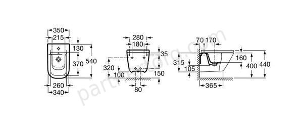 The Gap Roca биде напольное