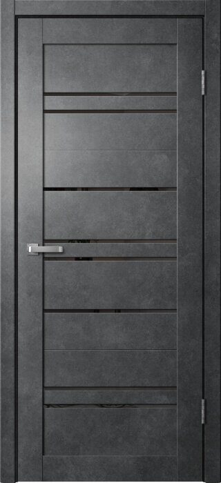 B02 Barn FlyDoors дверь межкомнатная бетон тёмный черное стекло