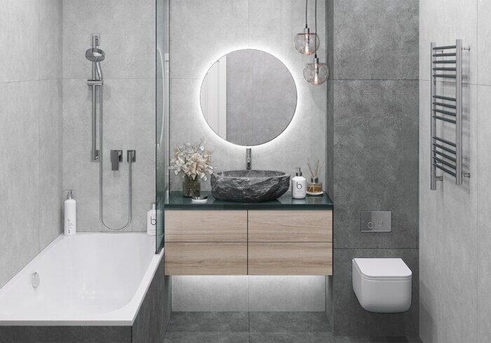 Chrome Dark Delacora керамогранит серый матовый 120х60см