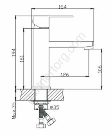 HB10803-7 Haiba смеситель для раковины, черный