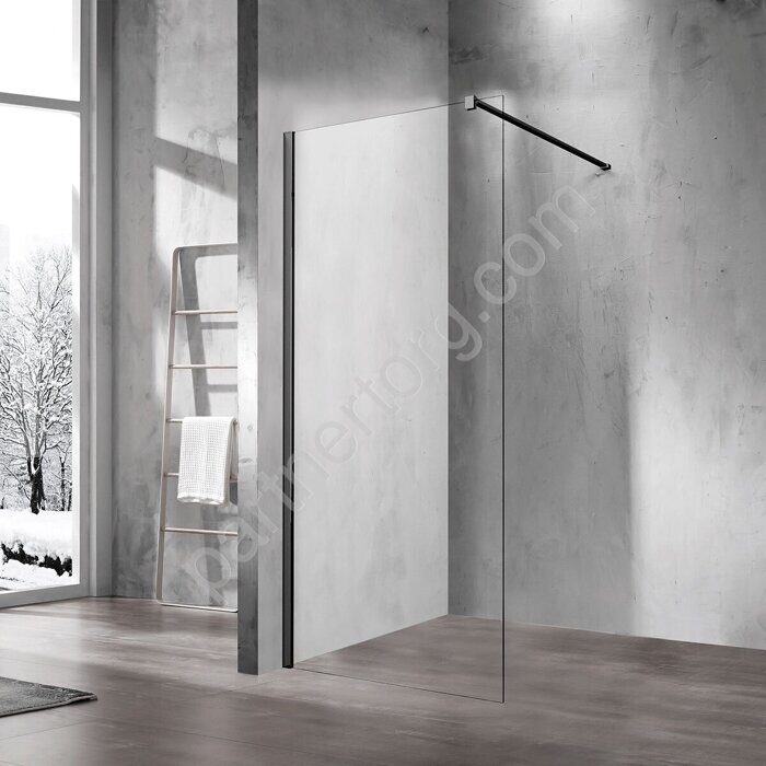 Vincea Walk-In VSW-1H900CLB душевая перегородка 90х200 см, профиль черный матовый