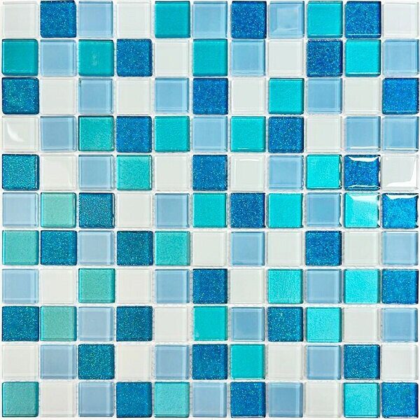 Blue Lagoon темная  голубая Orro Mosaic стеклянная мозаика