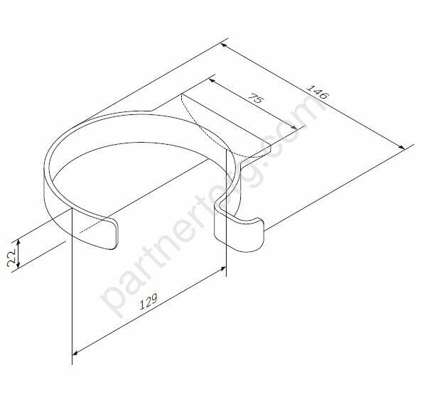 Держатель для фена, хром A50A32300 Inspire 2.0