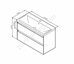 M85AFHX1002WG X-Joy, База под раковину, подвесная, 100 см, 2 ящика, белый глянец