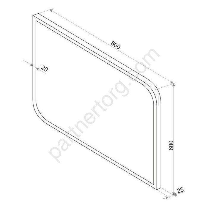 Fantasy Led ЗЛП37 Зеркало 800х600