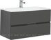 Алвита 90 тумба серый антрацит для ванной комнаты с раковиной-столешницей Фортуна 90 Aquanet