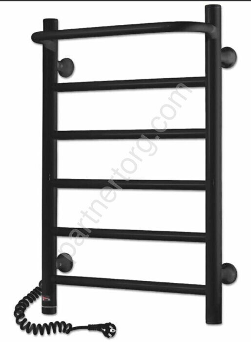 Прайм ЧКЧ П6 400х600 электрический  полотенцесушитель черный матовый  левое подключение