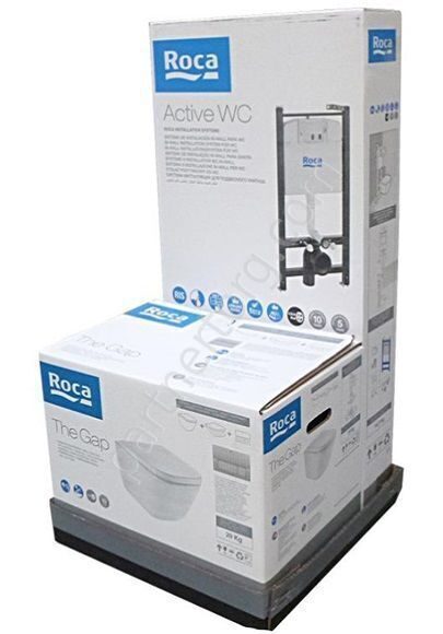 Комплект инсталляции Roca ПЭК с унитазом Gap Rimless и крышкой с микролифтом 893104100