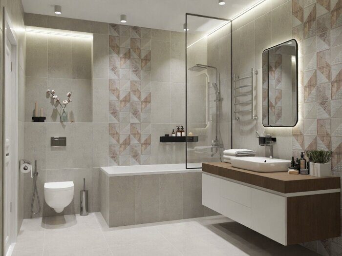 Global Piazze декор серо-коричневый матовый Azori 31х63см