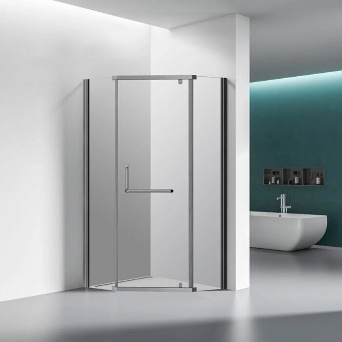 Veconi RV36GR-100-01-C5 душевой угол 100х100x195 см, профиль брашированный графит