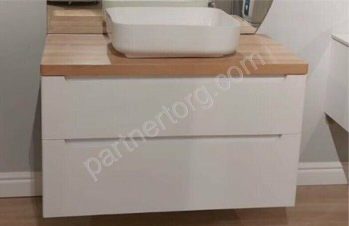 Wood 100 см столешница натуральный Бук светлый на тумбу  в ванную комнату Aquanika