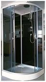 8507B grey black душевая кабина Aquapulse 90х90х220 см, матовое стекло, низкий поддон