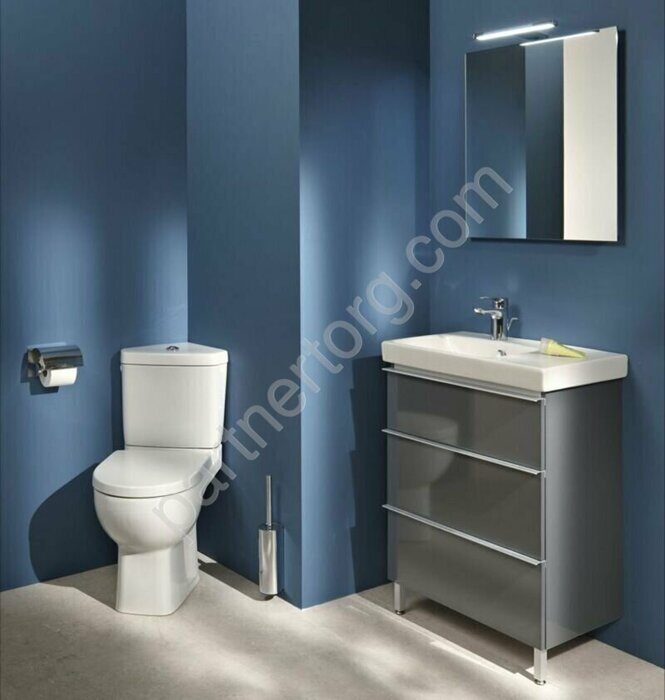 Угловой напольный унитаз с бачком