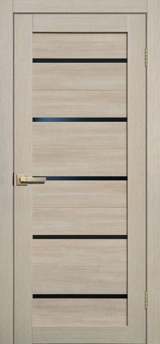 L26 Lite FlyDoors дверь межкомнатная ясень чёрное стекло