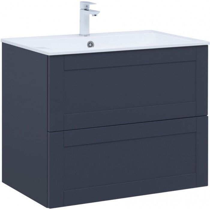 Терра 80 тумба маренго для ванной комнаты с раковиной-столешницей Электра 80 Aquanet