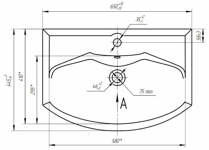 Ария 65 см тумба подвесная белая для ванной комнаты с раковиной Смайл 65 Aquaton