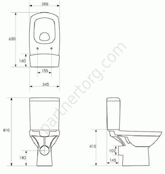 Carina Clean on унитаз компакт безободковый напольный белый с сиденьем Cersanit