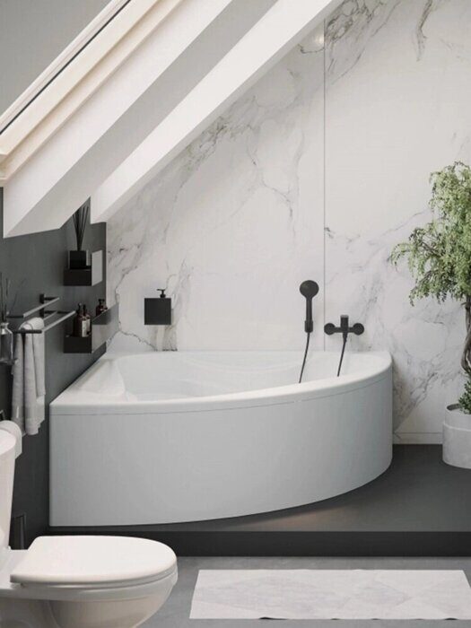 Сан-Паулу 150х150см угловая акриловая ванна Santek