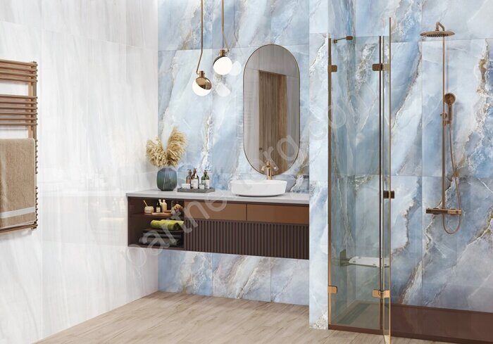 Blumarin LCM керамогранит голубой суперполированный 60х60см