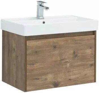 Nova lite 75 тумба дуб рустикальный для ванной комнаты 1+1 ящик Aquanet