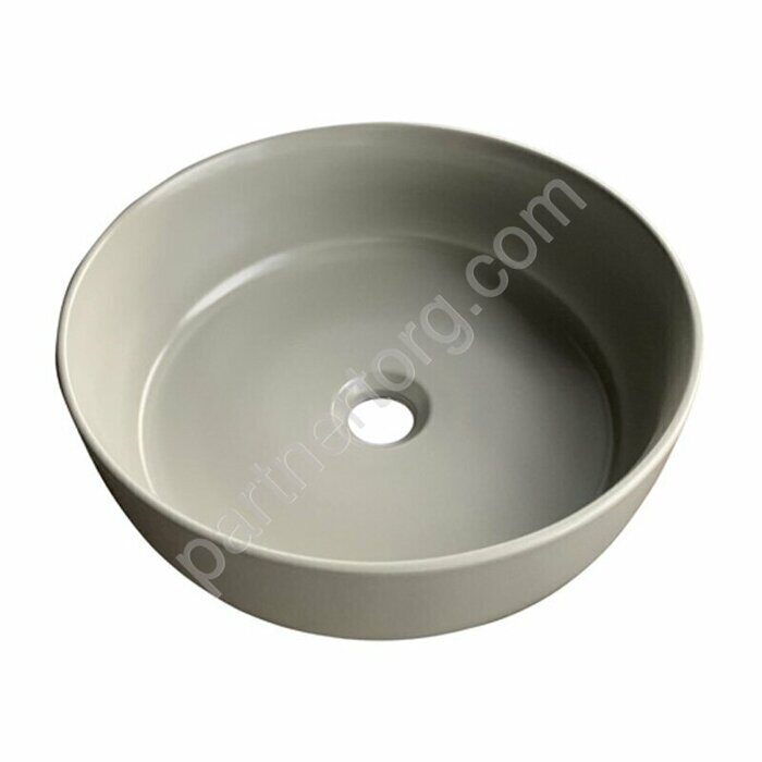 Azario свето-серая ультра тонкая раковина настольная 38,5х38,5х14 XML4003-2-U10