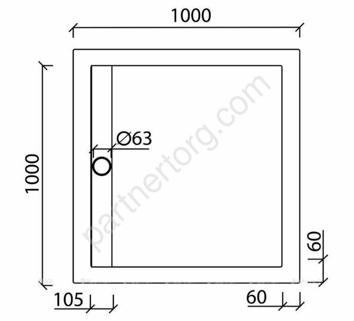 Stone Lite GB1000S + SY-D06 100x100 душевой поддон литьевой мрамор Aquanet