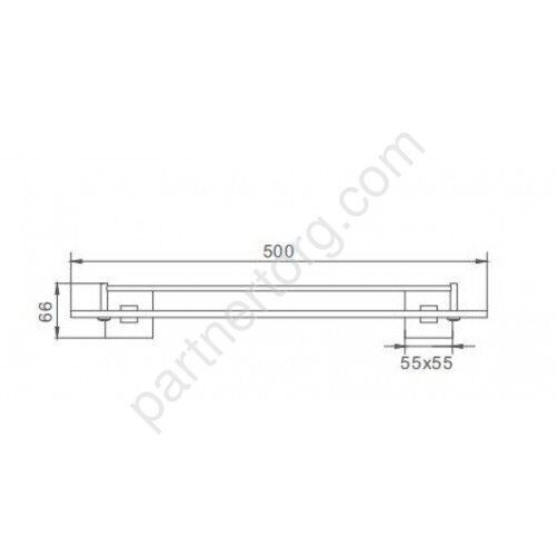 Frap F30307 стеклянная полка для ванной сатин
