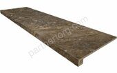 Комплект Bernini Dark Brown BR04 темно-коричневый неполированный: ступень 33х120см и Подступенок 15х120см Estima