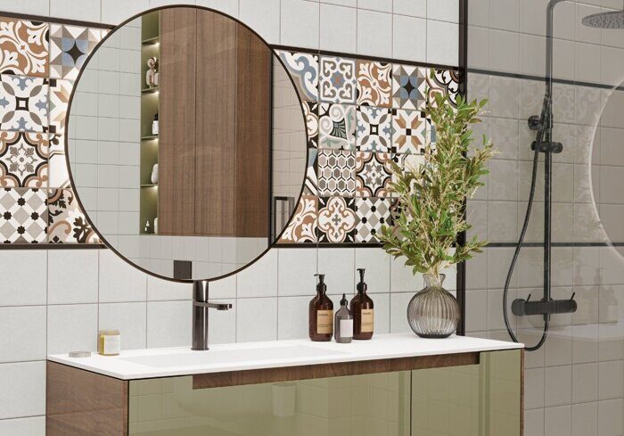 Design Art Mix 1 New Trend настенная плитка цветная матовая пэчворк 30х60 см