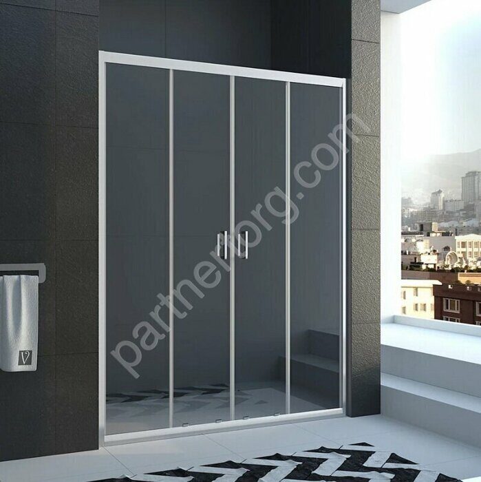 Veconi VN-45 душевая дверь раздвижная 120х185 см, профиль хром