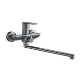 HB22505-3 Haiba Смеситель для ванны однорычажный, графит, длинный излив