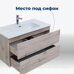 Алвита new 90 дуб веллингтон белый тумба для ванной комнаты 2 ящика с раковиной-столешницей  Flat 90 Aquanet