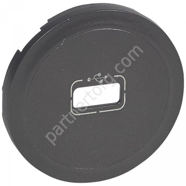 Legrand Celiane лицевая панель для розетки USB, цвет графит