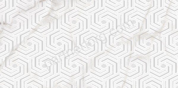 Grigio декор белый глянцевый геометрия 25х50см Alma Ceramica DWU09GRG007