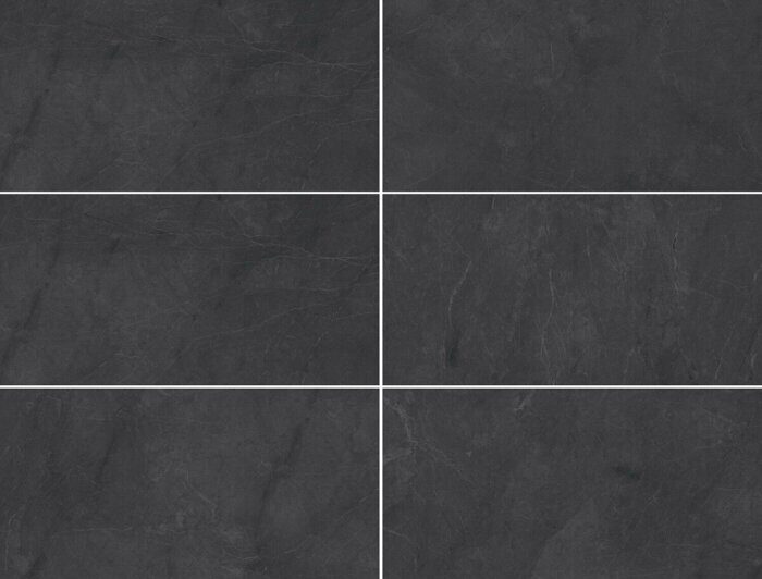 Barcelona Nero Matt Slim 5мм керамогранит черный матовый карвинг 60х120 см