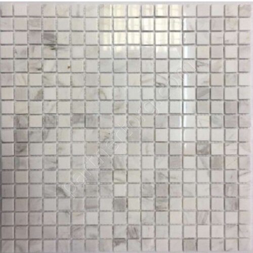 Белая марбл каменная мозаика Stone series Alma Ceramica KP-735